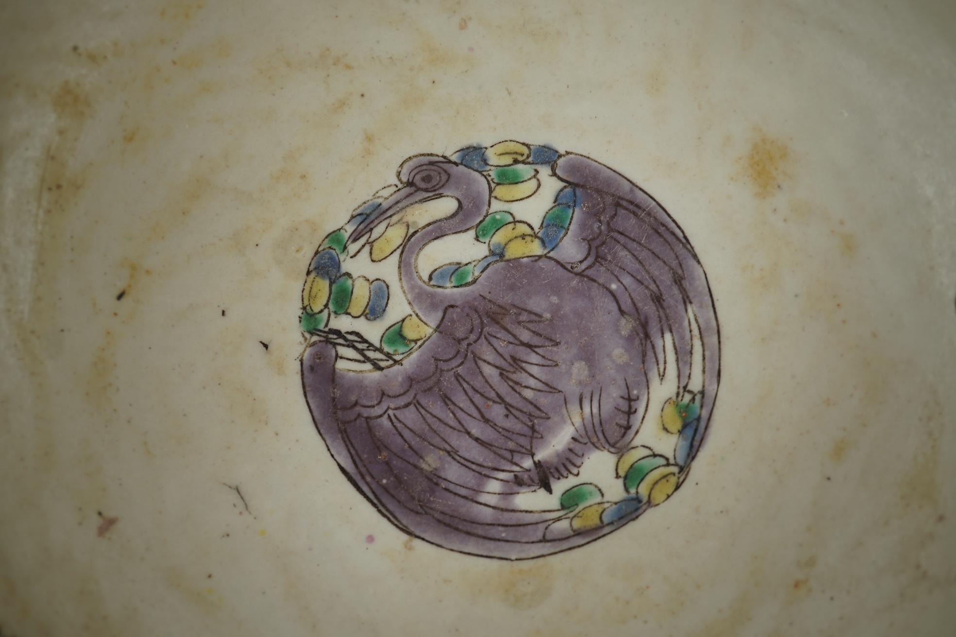 An unusual Chinese famille verte bowl, Guangxu mark, probably Republic Period
